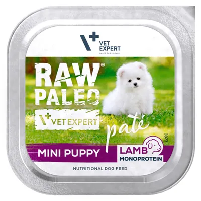 Obrázek produktu pro Raw Paleo Lamb Pate Mini Puppy 150g Monoproteinová Mokrá Krmiva Paštika Pro Štěňata Malých Ras S Jehněčím Masem