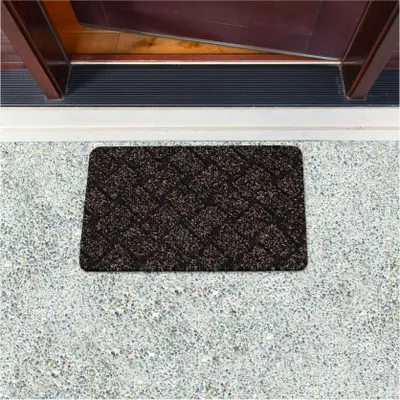 Produktbild von Fußmatte Türvorleger Bodenmatte Textil Melbourne Pflasterstein Dunkelbraun Robust Wasserabweisend Breite 40 cm Länge 60 cm