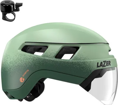 Produktbild von maxxi4you Lazer Fahrradhelm Urbanize NTA Mips + LED Grün Größe M 55-59 cm inkl. maxxi4you Fahrradklingel