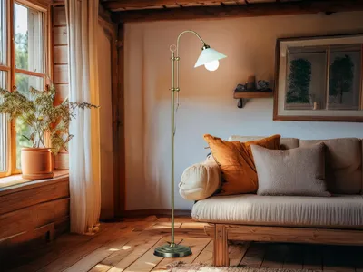 Produktbild von Globo Lighting|Stehleuchte Metall altmessing, 1x E27