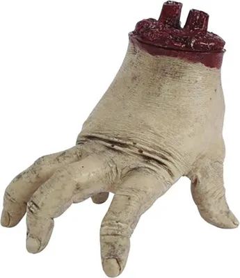 Produktbild von Halloween Hand Deko Horror Grusel Accessoire Tischdeko Realistische Creepy, Farbe: Grau