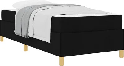 Immagine prodotto di Struttura del letto con materasso Nero 100 x 200 cm Tessuto