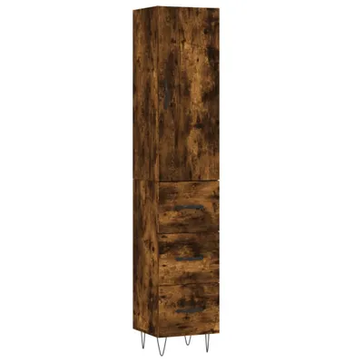 Obrázek produktu pro Skříň highboard kouřový dub 34,5 x 34 x 180 cm kompozitní dřevo