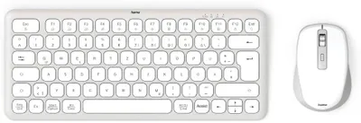 Produktbild von Hama kabelloses Tastatur Maus Set, Multi Device, Bluetooth/Funk, kompakt, mit Batterien, leise Scissortasten,deutsches QWERTZ-Layout,Multimedia Tasten