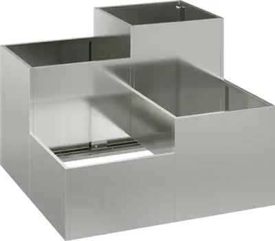 Immagine prodotto di Vaso da giardino Argento 80 x 80 x 60 cm Acciaio zincato