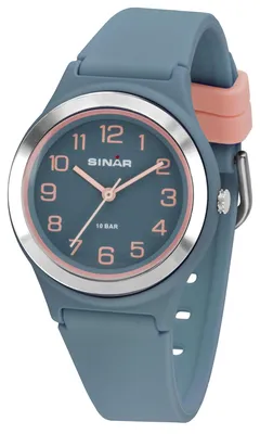 Produktbild von Sinar XB-48-22 Uhr Mädchen Kinderuhr Kautschuk blau