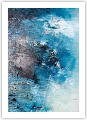 Produktbild von Poster - Poster ohne Rahmen - Abstraktion Blau Schwarz - 50x70 cm - Wand Bild - Wanddeko - Wandbilder - Kunstposter - Wandposter - Bilder - Kunstdruck - Wanddekoration - Wandbild - P2XPA50x70-4155