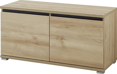 Produktbild von Schuhbank "401" in braun | hellbraun mit 2 Türen. Abmessungen (BxHxT) 96x52x40 cm