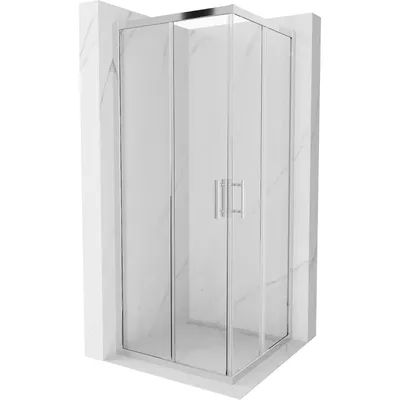 Obrázek produktu pro Mexen Rio čtvercový sprchový kout 80 x 80 cm, Průhledné, Chromovaná - 860-080-080-01-00
