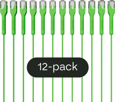Zdjęcie produktu dla Kabel krosowy Broadbe Slim 5G, zielony, 0,3 m, opakowanie 12 sztuk
