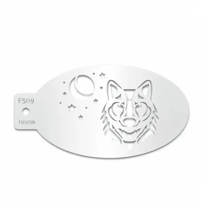 Produktbild von Mythischer Wolf Schminkschablone