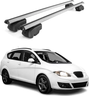 Produktbild von Dachträger Gepäckträger für Seat Altea XL 2006-2015 ABE Aluminium Grau 2x