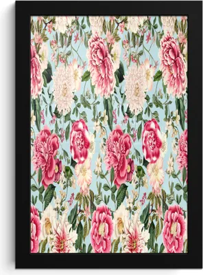 Produktbild von MuchoWow® MuchoWow® Gerahmtes Poster Blumen - Collage - Farben 20x30 cm - Poster mit zchwarzem Bilderrahmen - Drucken - Bilder Poster im Rahmen