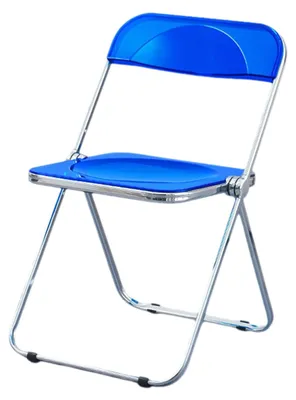 Image de Chaise pliante transparente avec dossier, idéale pour diverses utilisations