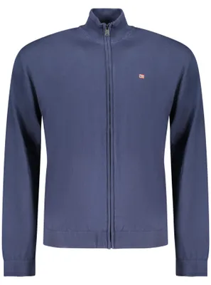 Produktbild von Herren-Cardigan Blau: Langarm-Strickjacke mit Reißverschluss