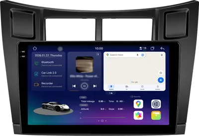 Produktbild von 2k Display Android Radio 128GB für Toyota Yaris 2 2005–2011 Carplay Android Auto Navi 4G LTE Bluetooth DAB+ Rückfahrkamera Lenkradsteuerung