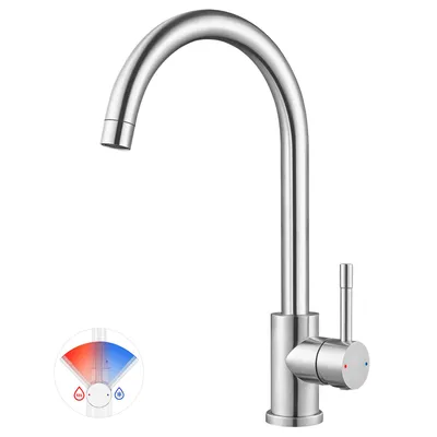 Produktbild von Küchenarmatur Edelstahl Gebürstet 360° Drehbar, Wasserhahn Küche Hochdruck Spültischarmatur Cecipa MAX Wasserhahn für Spülbecken,Mischbatterie Armatur