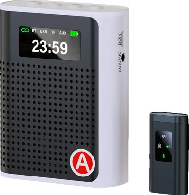 Produktbild von Lavalier Mikrofon, Mini Lautsprecher Wireless Clip-on Mikrofon für Lehrer, bluetooth lautsprecher, Tour Guide, Yoga, Konferenz und Coach