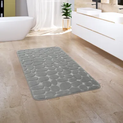 Produktbild von Badezimmerteppich Badematte Badteppich Badvorleger Flauschig Memory Foam 3D Grösse 65x120 cm