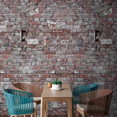 Produktbild von A.S. Creation Livingwalls Fototapete The Wall 383371 Eine Rolle Ein Motiv 1.59 x 2.80 m Industrial Rot