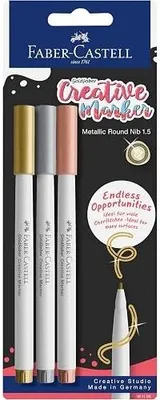 Zdjęcie produktu dla Markery metaliczne goldfaber creative 6 sztuk do rysowania dekoracji