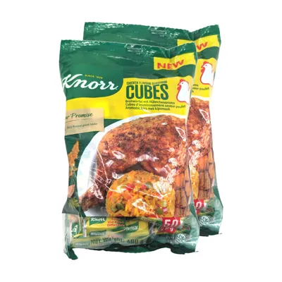Produktbild von Original Knorr Cubes Chicken (Nigerian Flavour) – 2 x 50 x 8 g Packung – Brühwürfel (800 g)