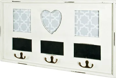 Produktbild von HAKU Wandgarderobe antikweiß - Massivholz, MDF, B/H/T: 49x26x3 cm