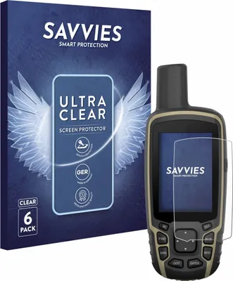 Produktbild von 6x Für Garmin GPSMAP 65s Schutzfolie Savvies Displayschutz Display Schutz Folie Klar Transparent
