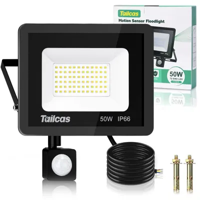 LED-Strahler mit Bewegungsmelder, 72 LEDs, 4500 lm, IP66, kaltweiß