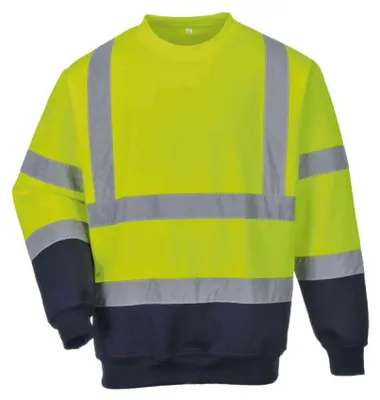 Immagine prodotto di Portwest B306 Felpa ad alta visibilità a 2 colori arancio/navy taglia M