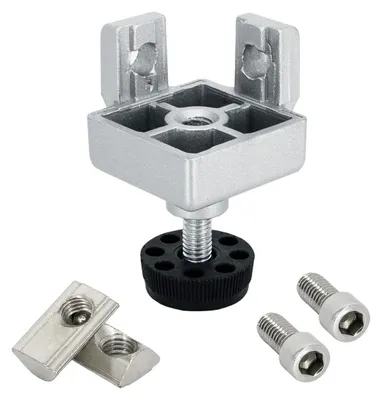 Produktbild von SCHMIDT systemprofile 10x Fußverbinder Nut 8 40x40mm Standfuß M8 Stellfuß