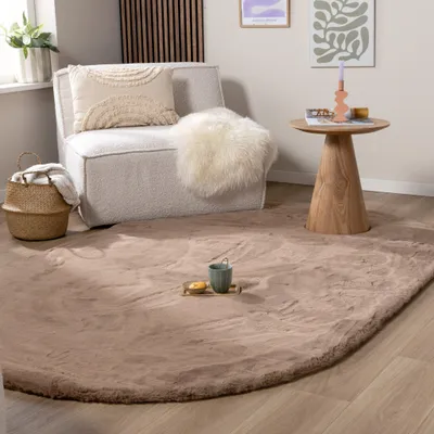Zdjęcie produktu dla Volero - Dywan owalny z długim włosiem - Comfy Supreme Taupe - 205x305 cm