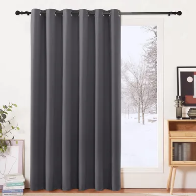Zdjęcie produktu dla Zasłona zaciemniająca, szara, wymiary: 210 cm wysokości x 200 cm szerokości, 100% poliester