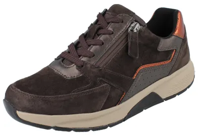 Produktbild von GABOR Rollingsoft Damen Sneaker braun kombi Lederkombination - Größe: UK 7