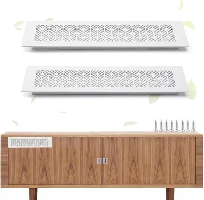 Produktbild von 2 rechteckige Lüftungsgitter, 350 x 80 mm