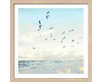 Produktbild von Gerahmtes Bild Seagulls On The Beach I 33x33 cm