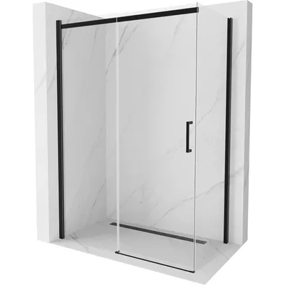 Obrázek produktu pro Mexen Omega rozsouvací sprchový kout 130 x 70 cm, Průhledné, Černá - 825-130-070-70-00