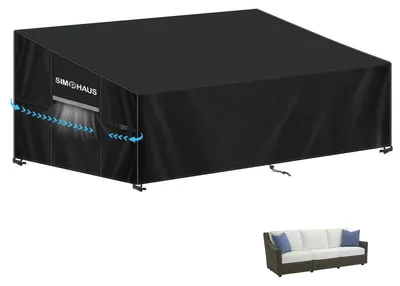 Obrázok produktu pre Ochranná plachta na záhradnú sedaciu súpravu, 4 miesta, vodeodolná, materiál 420D Oxford, rozmery 235x85x81/61 cm