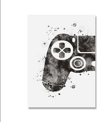 Produktbild von TPFLiving Kunstdruck LW-1712 (OHNE RAHMEN) Poster - Leinwand - Wandbild - Hochauflösender Giclée-Druck, langlebig und hochwertig - Aquarell Gamepad, Spielekonsole, Computerspiele -  - Größe: 50x70cm