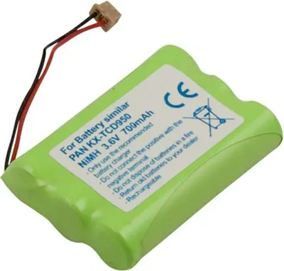 Produktbild von Avizar, NiMH Akku 700mAh für Panasonic KX-TCD970 Telefon kompatibel 3,6V, Grün