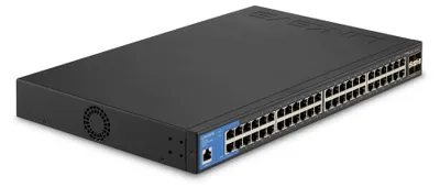 Productafbeelding van 48-poorts beheerde Gigabit-netwerkswitch met vier 10G-SFP+-uplinkpoorten