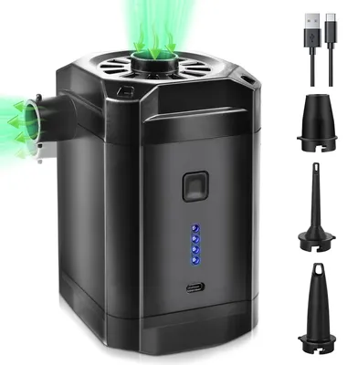 Obrázok produktu pre Elektrické vzduchové čerpadlo s batériou: Nabíjateľné vzduchové čerpadlo s kapacitou 5200 mAh