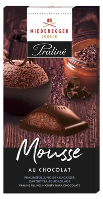 Produktbild von Niederegger Praline Tafel Mousse au Chocolat mit knackiger Hülle 100g