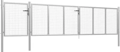 Obrázek produktu pro vidaXL Ocelová zahradní brána 500 x 75 cm stříbrná