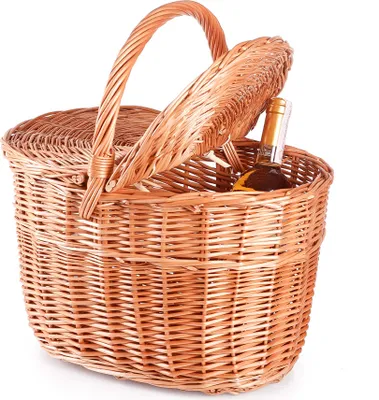 Produktbild von JIPRO® Picknickkorb aus Weide Brodick V. - Weidenkorb - B 42 x T 30 x H 26/42(cm)