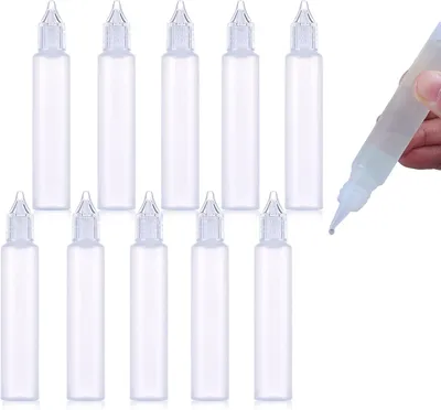 Obrázek produktu pro 10 kusů 30ml plastových kapátkových lahviček, stlačitelných a multifunkčních, vhodných pro lepidla a jiné tekutiny