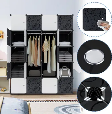 Armoire de Chambre Rangement 20 cuboïdes, Étagères de Rangement DIY, 3
