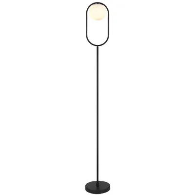 Productafbeelding van Rabalux 74029 Vloerlamp Ghita, E27, zwart-wit, rond, modern, diameter 150mm