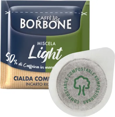 Produktbild von Caffè Borbone LIGHT Mischung 50% Blue, 50% Dekoffiniert - 50x kompostierbare Kapseln ESE 44mm kompatibel