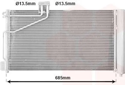 Produktbild von VAN WEZEL 30005493 Kondensator Klimaanlage Klimakondensator passend für MERCEDES-BENZ SLK (R171) +Trockner